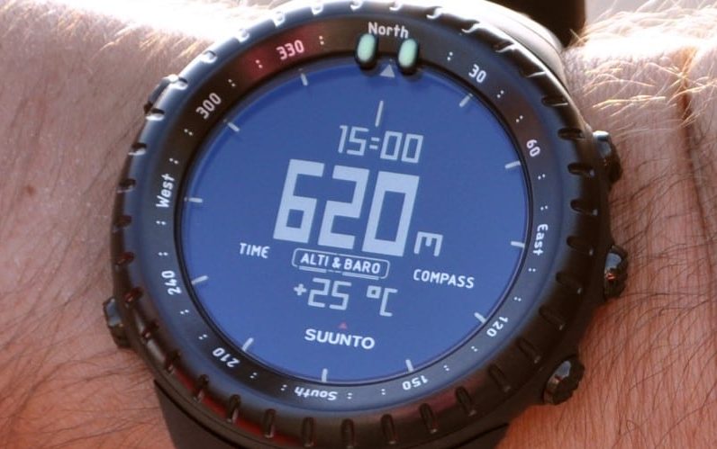 army watch with compass